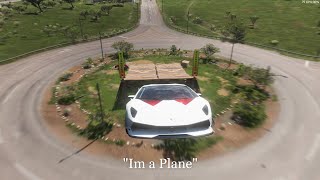 Sports Performance $2,750,000+ Lamborghini Sesto Elemento Forza Edition 430+km/h into Danger Sign Jump! Forza Horizon 5