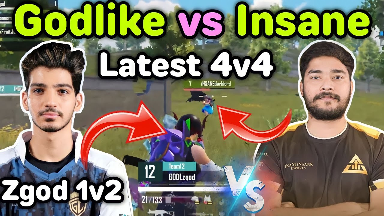 Godlike vs Insane latest 4v4 fight 🔥 Zgod 1v2 in @Abztesting1 😲 - YouTube