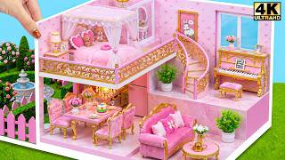🌈🎀Make Rainbow Staircase Dream House with Cozy Pink Bedroom and Mini Piano | DIY Miniature House💖