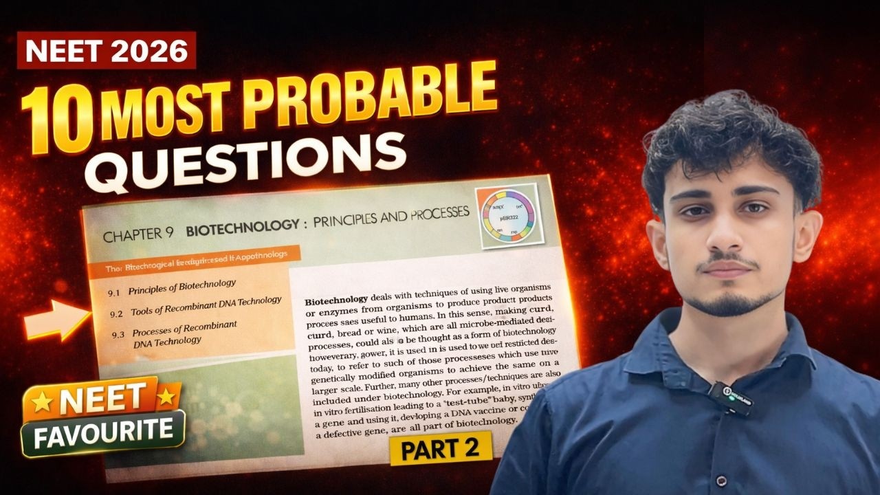 10 Most Expected Questions For NEET 2026, Biotechnology : Principles ...