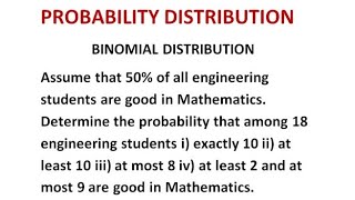 Binomial Distribution -Problem -Probability distribution