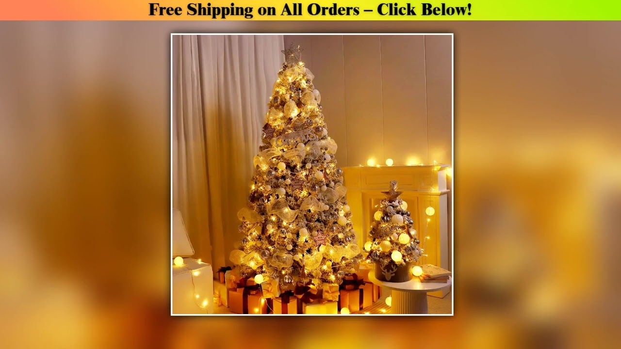 Luxury Encrypted Snowfall Christmas Tree 120-300cm with Decorative Items for Home Shop Store -