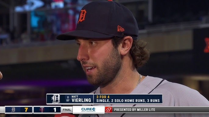Bally Sports Detroit on X: We hear from Matt Vierling, who played a key  role in tonight's @tigers victory with a solo home run, 2 runs, a walk and  a single. #RepDetroit