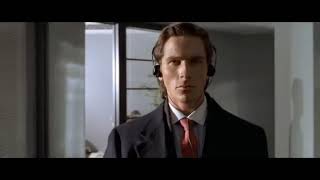 Patrick bateman listening to can I put my balls in yo jaws