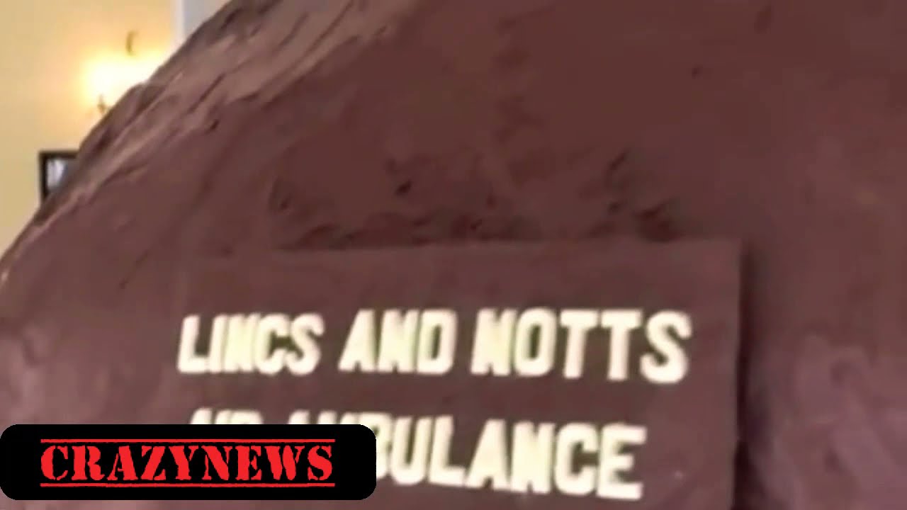 JAN HANSEN HE BUILT A FULL SIZE CHOCOLATE HELICOPTER TO RAISE MONEY FOR LINCS & NOTTS AIR AMBULANCE