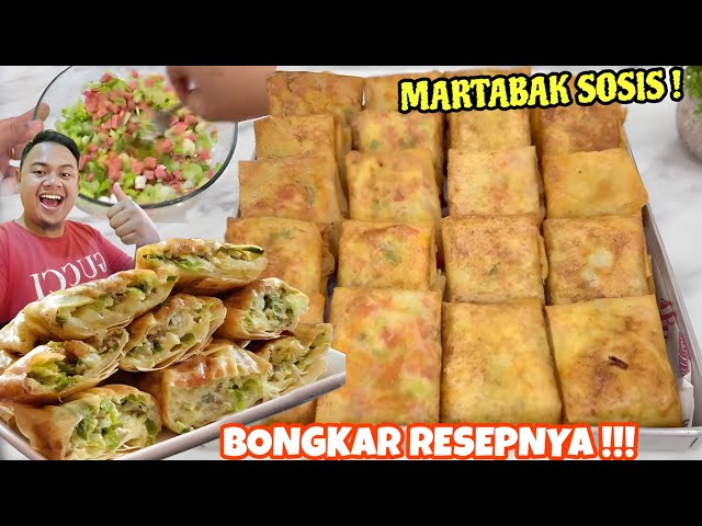 ANTI RIBET 😍😍😍 ISINYA TEBAL,, MODAL SOSIS 10 RIBU JADI 250 RIBU‼️ MARTABAK SOSIS TERGAMPANG🥰 class=