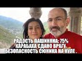 Радость Пашиняна: 75% Карабаха сдано врагу, безопасность Сюника на нуле .