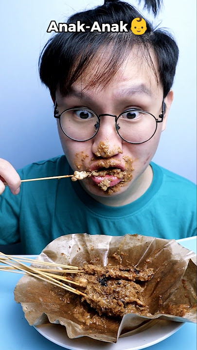 MAKAN SATE VERSI USIA! #food #asmr #mukbang #makanan #sate
