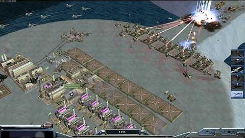 USA Laser General [ShockWave Mod] 1 v 5 Hard GLA Toxin General | Command & Conquer Generals