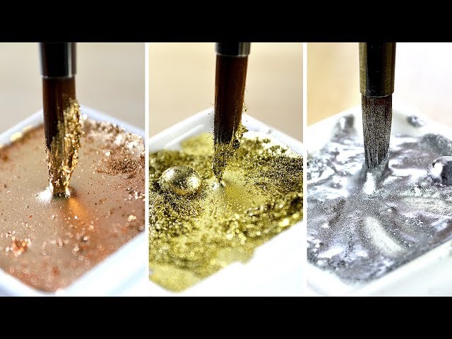 【SATISFYING METALLIC PAINTS】 For Use With Watercolor