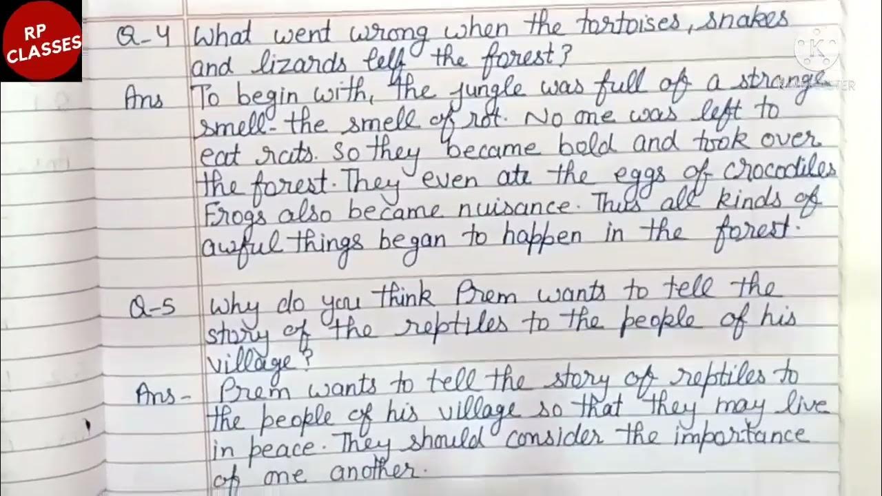 Class 6th English lesson9 what Happened to the Reptiles Question