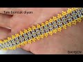 Kum boncuktan bileklik yapılışı /Sand bead bracelet making / Изготовление браслетов из бисера #diy