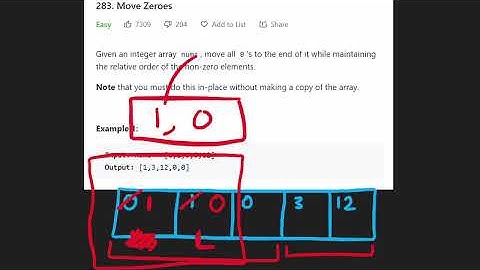 Move Zeroes - Leetcode 283 - Python