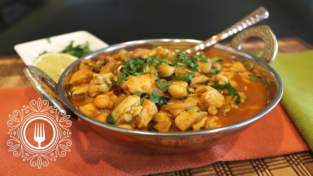 Pollo con Garbanzos al Curry / Riquisimo y Facil de Preparar