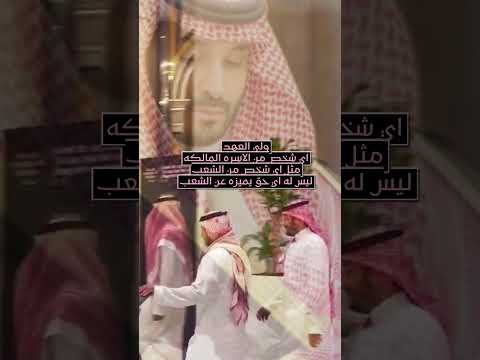 اي شخص من الاسره المالكه مثل اي شخص من الشعب محمد بن سلمان ولي العهد رؤية السعودية 2030 نيوم