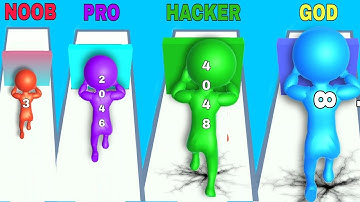 NOOB VS PRO VS HACKER VS GOD in Muscle Race Update(iOS version)