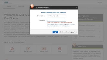 How to log into FieldScope