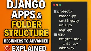 Django Apps & Folder Structure Explained | Beginners to Advanced | Full Project Walkthrough 🎯