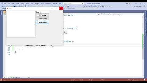 manage checked List box in c# - Tutorial on creating desktop apps in C# language