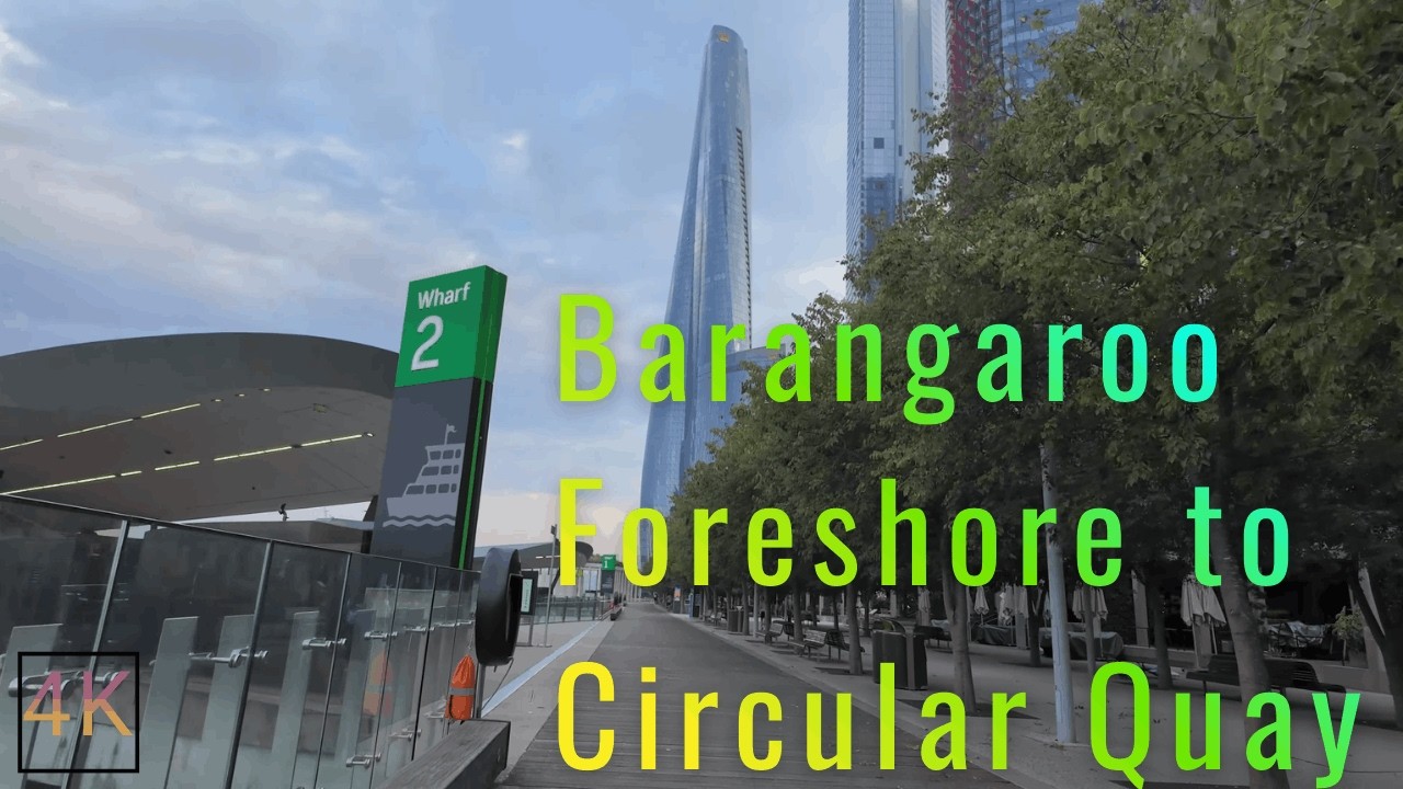 Sydney City Walk | Barangaroo Foreshore to Circular Quay | 4K Relaxing ASMR