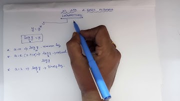 11th maths l Basic Algebra l Logarithms:Introduction