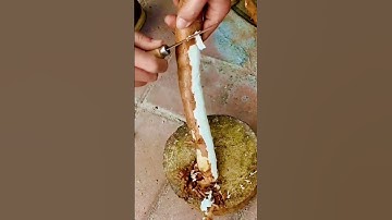 cool technique for peeling cassava skin #shorts