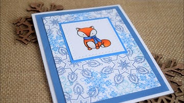 Custom Background with Distress Oxide Inks with Create a Smile Stamps