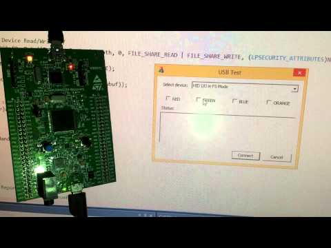 STM32F4 Discovery USB HID Transfer Data Between a PC Windows 8