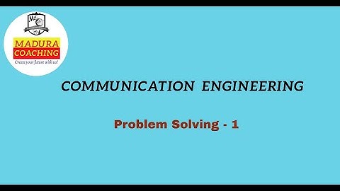 Communication Engineering Problem Solving  - 1 | TNEB AE Preparation | TRB Online class |