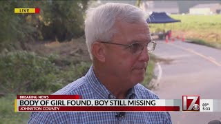 Body of girl found, boy still missing
