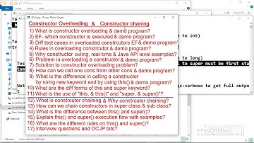 Constructor Overloading and Chaining in Java || Session-2|| By Hari Krishna