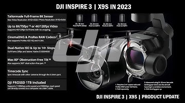 DJI Inspire 3 - Features - Part 2 - The X9 8K full frame camera recording at 8K/75fps and 4K/120fps