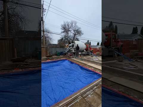 Finishing up on another chilly day concrete concretelovers stampedconcrete yxe shorts by Next Level Concrete Services Inc