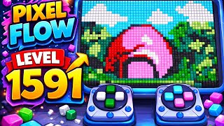 Pixel Flow Level 1591 Solution | Full Walkthrough
