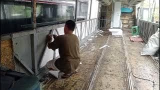 ALS 378....Progres Interior dan elektrik...bagasi bawah di kasih lampu