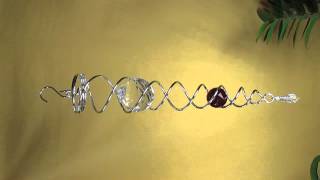 Doppel Spirale Mit Regenbogenkristallen Rot