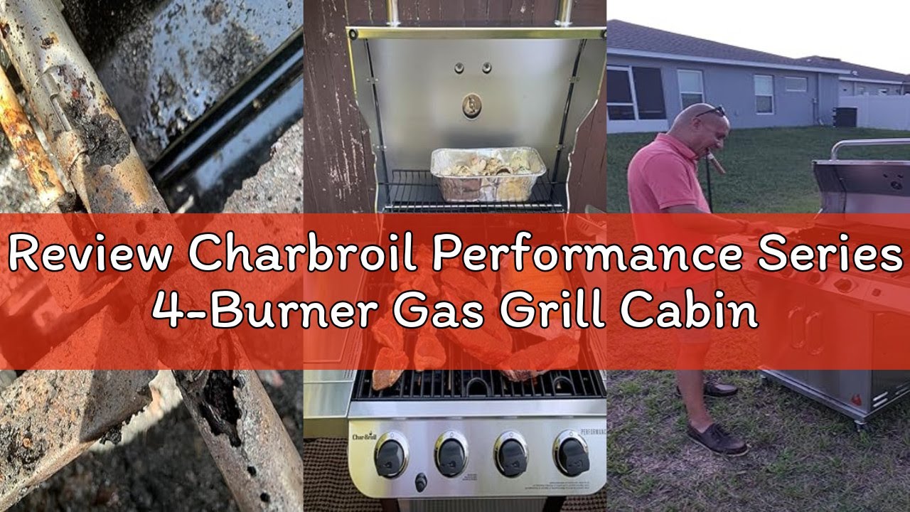 Review Charbroil Performance Series 4-Burner Gas Grill Cabinet with Side Burner, Gray - 463254025