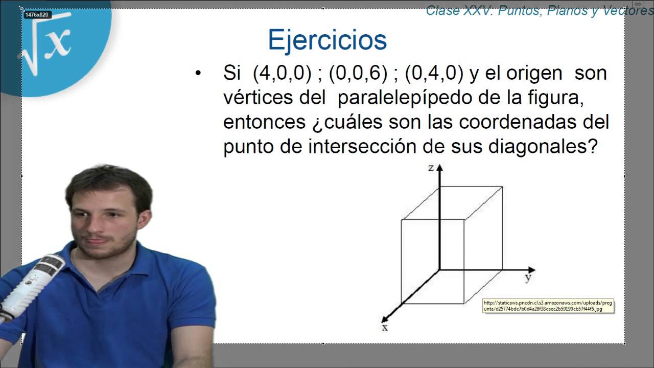 Clase 25 PSU Matemáticas 2015: Puntos, Planos y Vectores clases online gratis