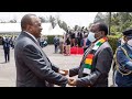 ZIMBABWE PRESIDENT EMMERSON MNANGAGWA ARRIVES AT STATE HOUSE, NAIROBI, KENYA!!