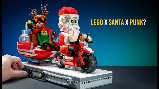 A LEGO Punk Santa on a Mini Bike After His Reindeer Took a Day Off | MOC building process 
