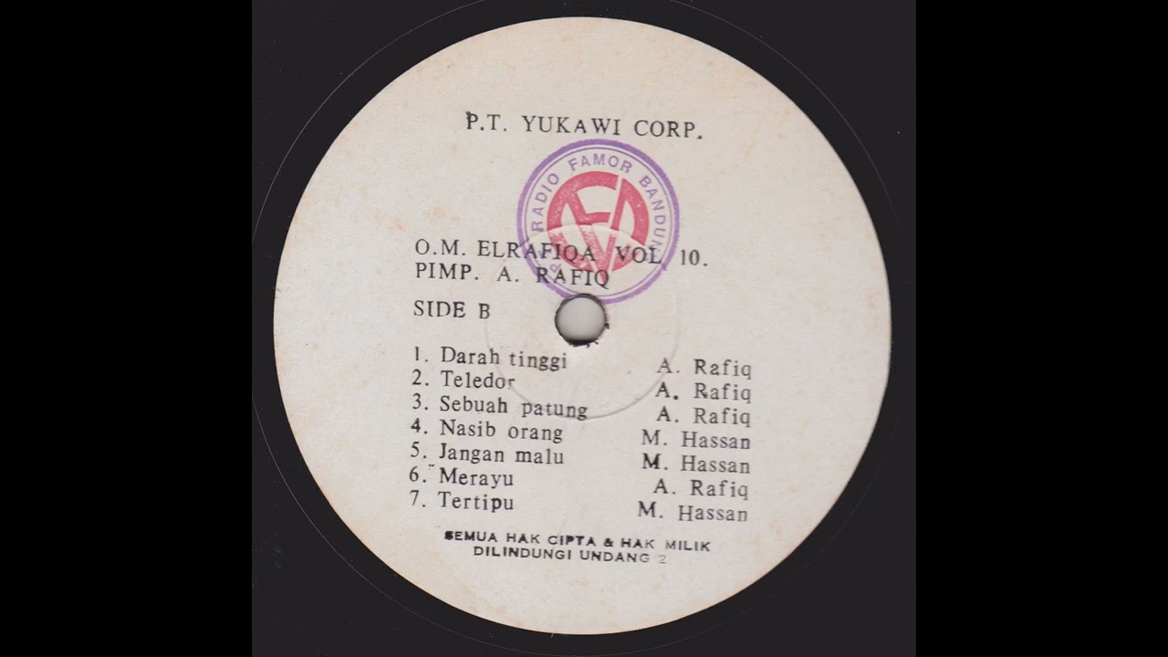 A. Rafiq, M. Hassan & Orkes Melayu El Rafiqa Vol. 10