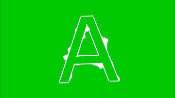 Alphabet A  Audio spectrum visualizer with white bars hd video | green screen
