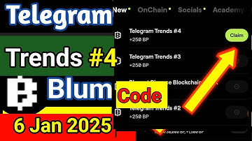 Telegram Trends #4 Blum code | Blum verify code | Blum video code today |Telegram Trends #4 code