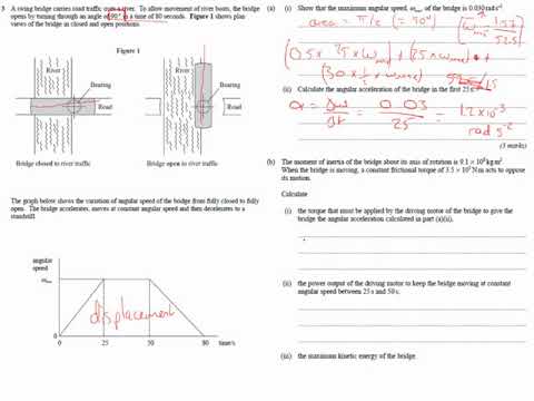 Engineering - Angular Velocity - Worked Exam Question - A-level Physics