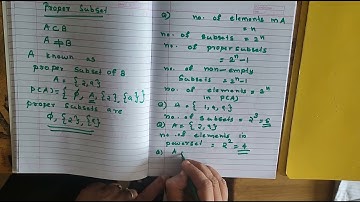 sets- proper subsets