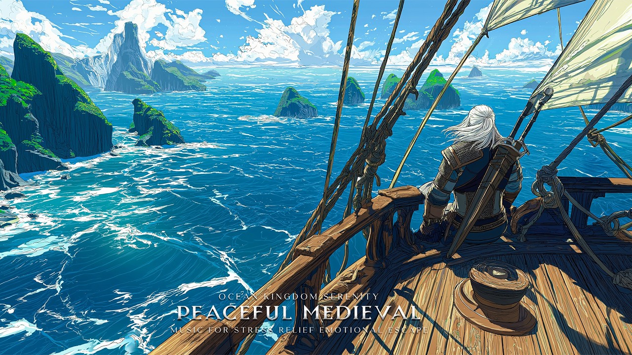 Ocean Kingdom Serenity | Peaceful Medieval Music for Stress Relief & Emotional Escape