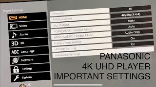 Panasonic 4K Bluray Players UB420 UB820 UB9000 Settings That Many People Missed screenshot 4