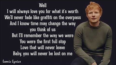Overpass Graffiti - Ed Sheeran (Lyrics)