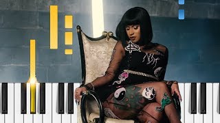 Cardi B - Bodak Yellow - Piano Tutorial chords