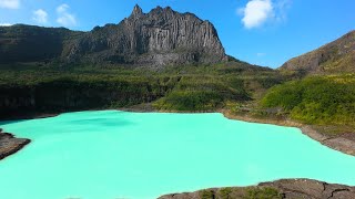 The Crater Lake Of Mount Kelut Java  Indonesia